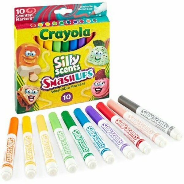Crayola Markers, Silly Scents Smash Ups, Broad, Washable, AST CYO588274